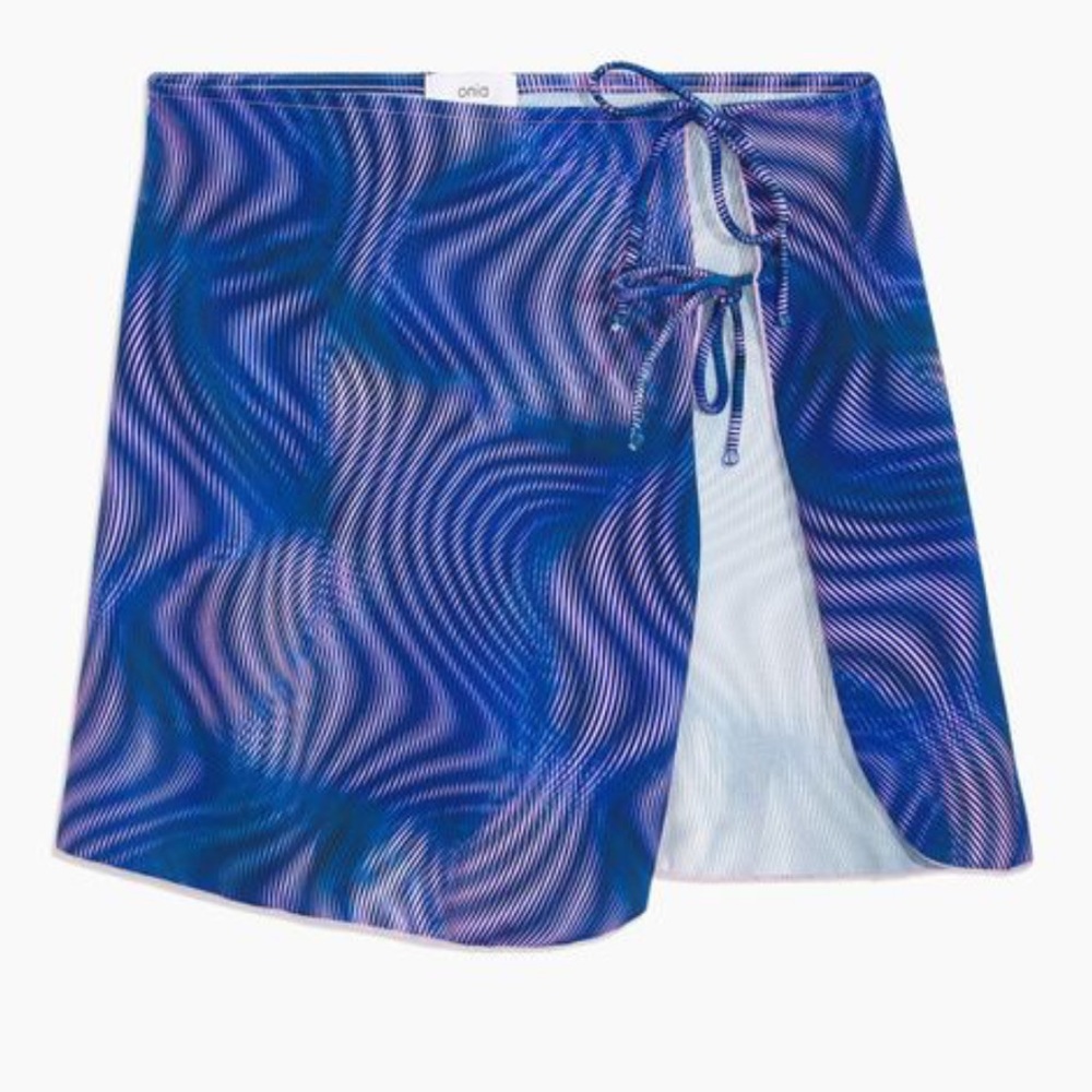 NWT Onia Blue Becca Optic Lines Sarong